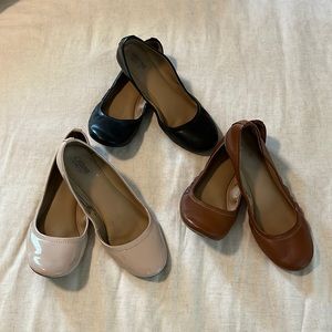 3 pairs!! Mossing Ballet Flats